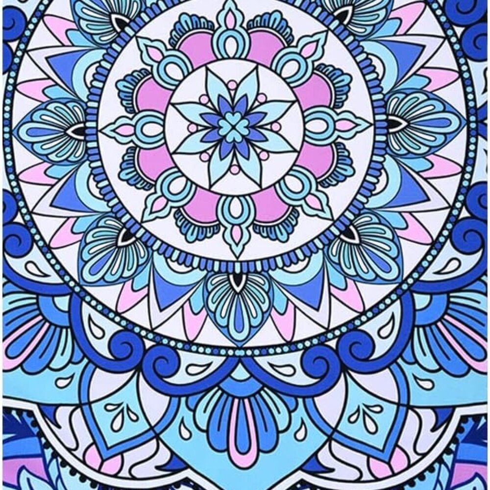 Mandala Microfiber Beach Towel, 30x60 Oversized, Boho Bohemian Design, Soft, Qui